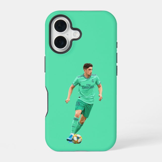 Federico Valverde - Real Madrid iPhone 16 Hülle (Rückseite)