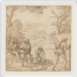 Federico Zuccaro - Taddeos Halluzination Aufkleber