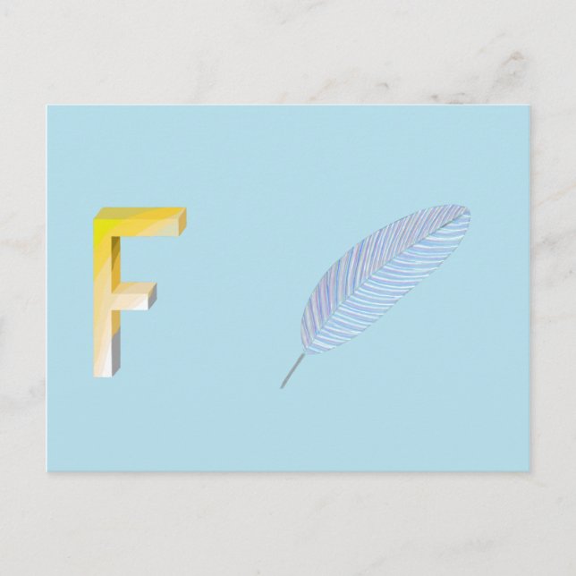 Federkarte Postkarte (Vorderseite)