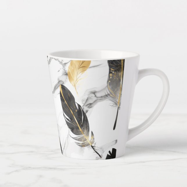 Federkernkarton, elegante Leckerei, Federklee Milchtasse (Rechts)