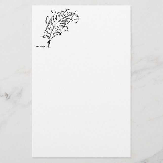 Federkiel-Briefpapier Briefpapier (Vorderseite)