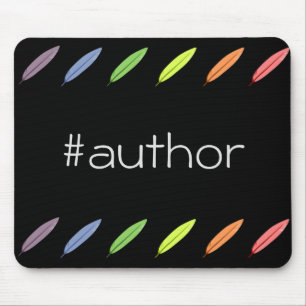 Federkiele und Autor hashtag Mousepad