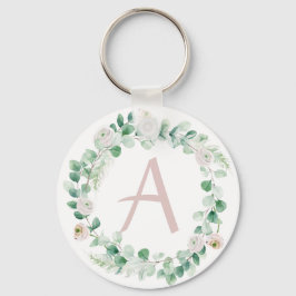 Federkranz mit Buchstaben, individuell einstellbar Schlüsselanhänger