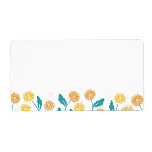 Federkronen-Blume und Blätter Design
