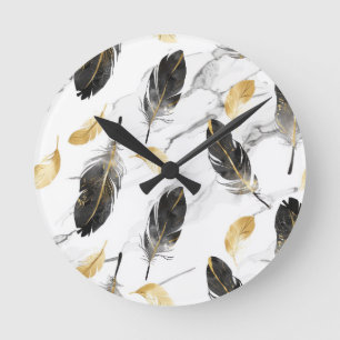 "Federlaufhalterung" Runde Wanduhr