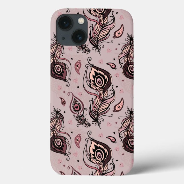 Federmuster Case-Mate iPhone Hülle (Rückseite)