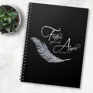 Federn erscheinen, wenn Engel in der Nähe sind Notizblock