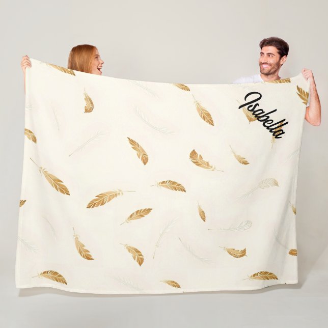 Federn Luxus Moderne Boho-Kollektion Fleecedecke (Beispiel)