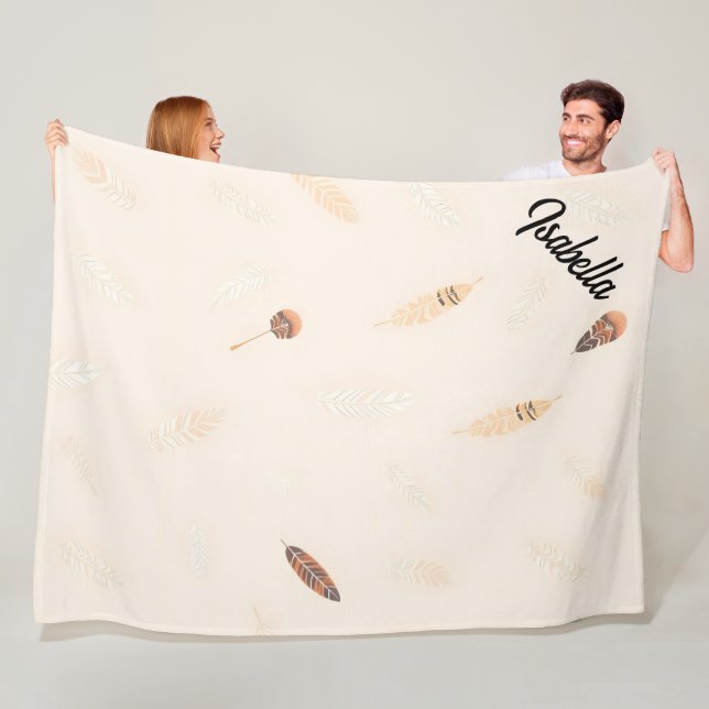 Federn Luxus Populäre Boho-Kollektion Fleecedecke (Beispiel)