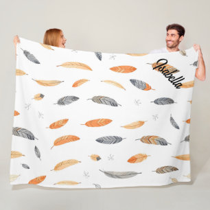 Federn Luxus-Trendy-Boho-Kollektion Fleecedecke