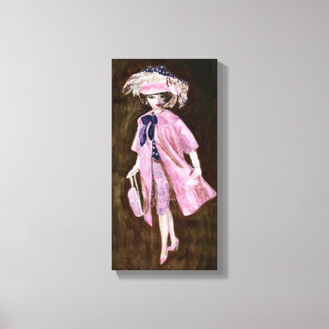 Federn, Mauvy Silk & Süde: Matisse Doll Fashion Leinwanddruck (Vorderseite)