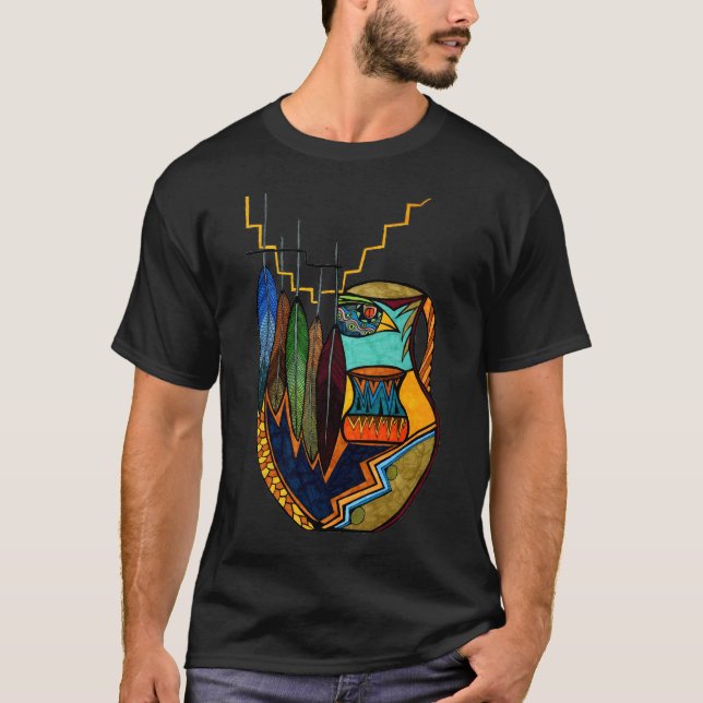 Federn u. Topf-Geist T-Shirt (Vorderseite)