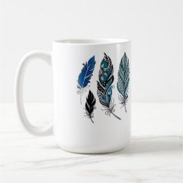 Federn und Farben tanzen Kaffeetasse