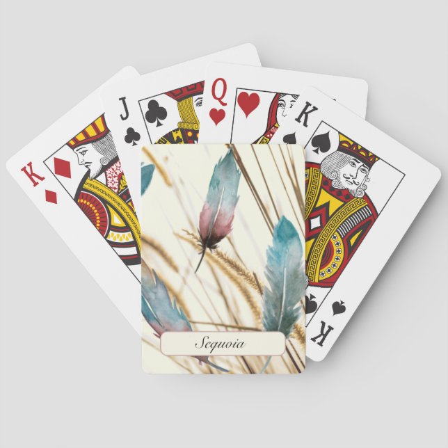 Federn und Gras Spielkarten (Rückseite)