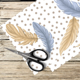 Federn und Polka-Punkte Seidenpapier