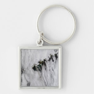 Federn von Okmok Vulkan, Aleuten Schlüsselanhänger