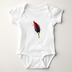 Federnstift mit Goldnippe Baby Strampler