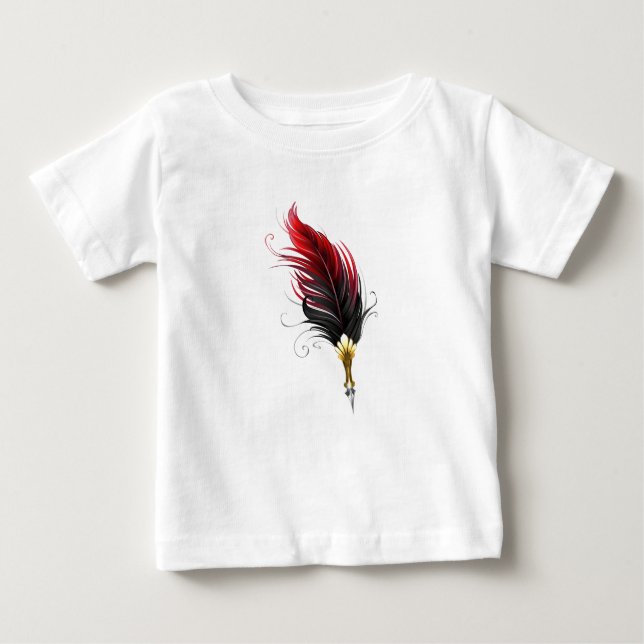 Federnstift mit Goldnippe Baby T-shirt (Vorderseite)