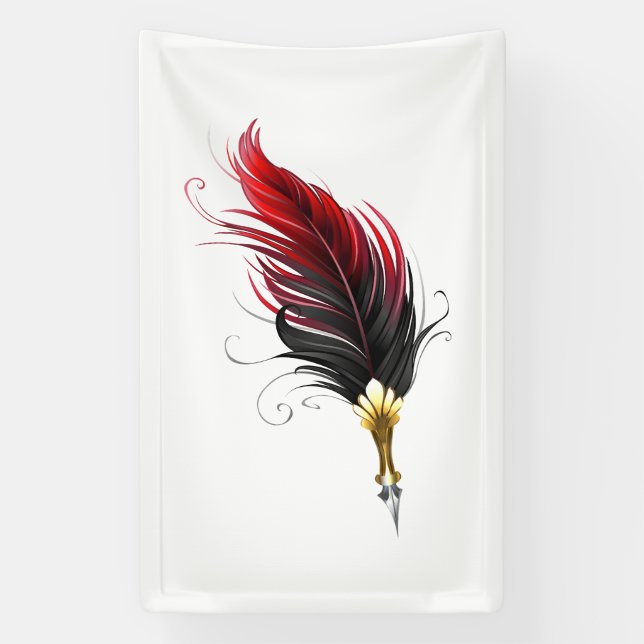 Federnstift mit Goldnippe Banner (Vertikal)