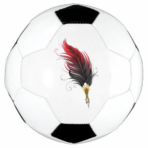 Federnstift mit Goldnippe Fußball