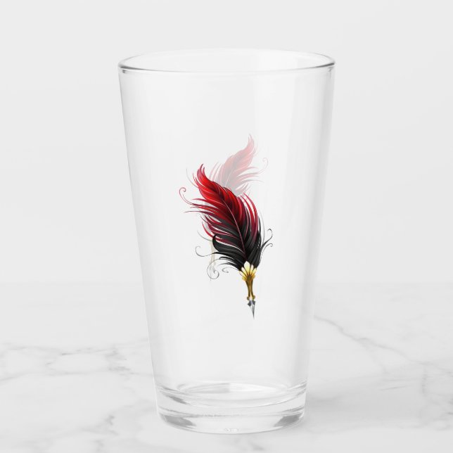 Federnstift mit Goldnippe Glas (Vorderseite)