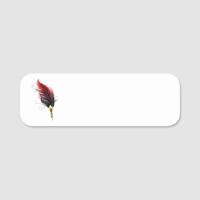 Federnstift mit Goldnippe Namensschild (Vorderseite)