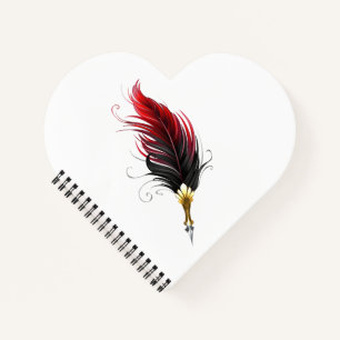 Federnstift mit Goldnippe Notizbuch