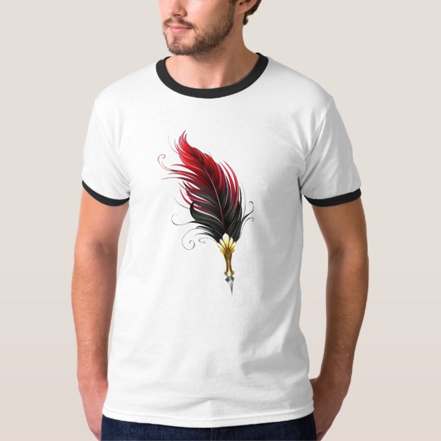 Federnstift mit Goldnippe T-Shirt (Vorderseite)