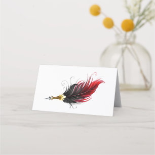 Federnstift mit Goldnippe Terminkarte