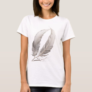 Federstrand verwandelt sich in ein zartes musikali T-Shirt
