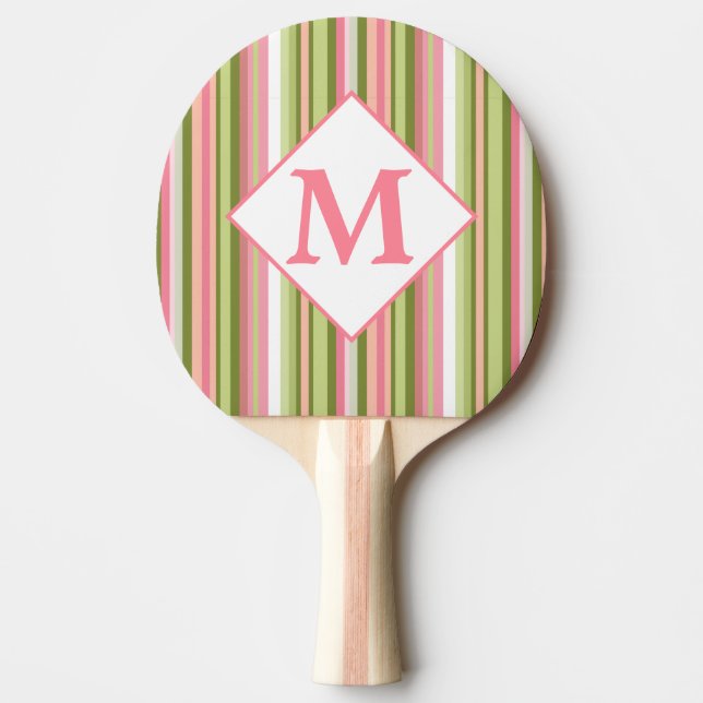 Federstreifen mit Monogramm Tischtennispaddel Tischtennis Schläger (Vorderseite)