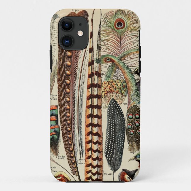 Federvogel-Wildlife-Antike-Federn Case-Mate iPhone Hülle (Rückseite)