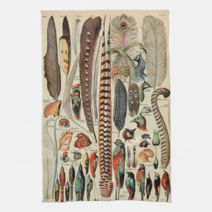 Federvogel-Wildlife-Antike-Federn Geschirrtuch