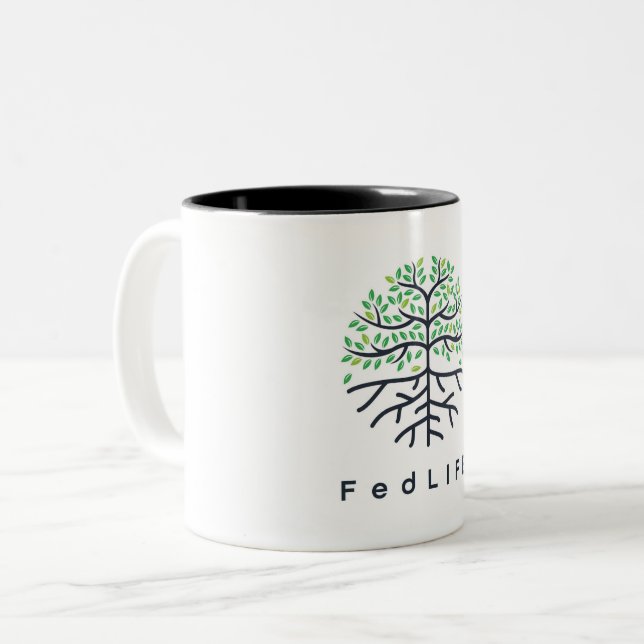 FedLIFE 11 oz. Zweifarbige Tasse (Vorderseite Links)