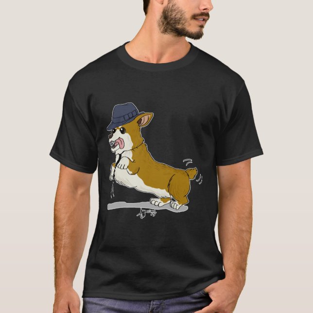 Fedora Corgi T-Shirt (Vorderseite)