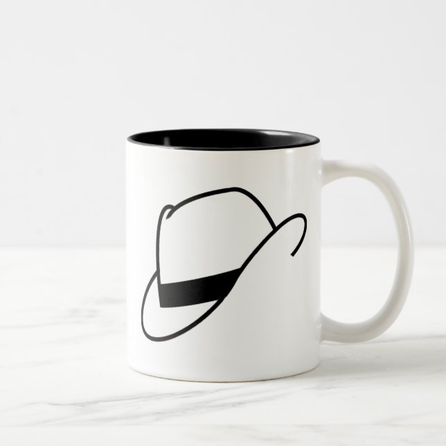 Fedora-Hut-Tasse Zweifarbige Tasse (Rechts)