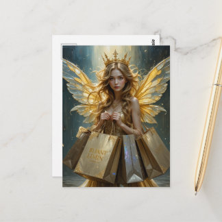 Fee auf Shoppingtour Postkarte