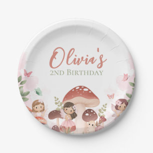 Fee Birthday, verzauberter Whimsical Garden Forest Pappteller