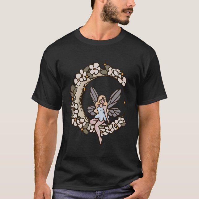 Fee der Märchen im Halbmond T-Shirt (Vorderseite)