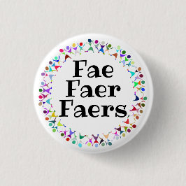 Fee Faer Faers Pronouns im Kreis der menschlichen Button