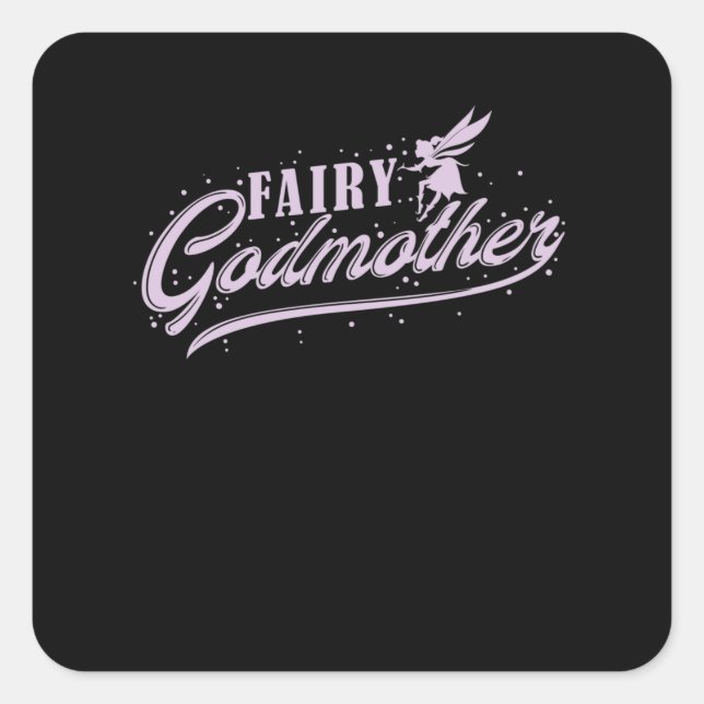 Fee Fairy Godmutter Quadratischer Aufkleber (Vorderseite)