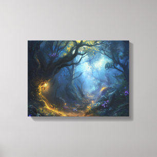 Fee Fantasy Forest Night Scene Leinwanddruck