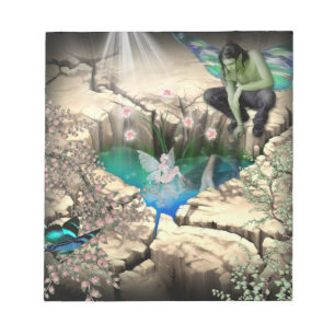 Fee im Elfenteich Notizblock