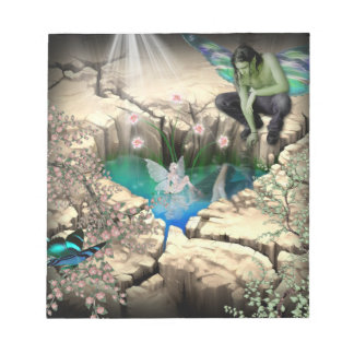 Fee im Elfenteich Notizblock