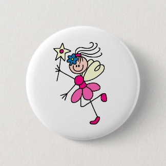 Fee im rosa Knopf Button