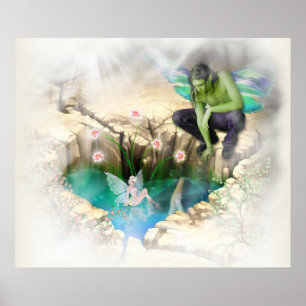 Fee in Elven Pond Vignette Poster