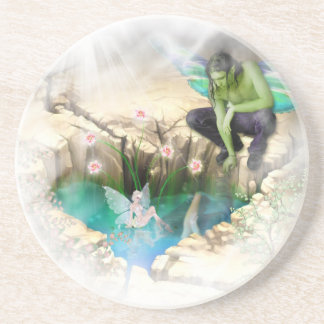 Fee in Elven Pond Vignette Untersetzer