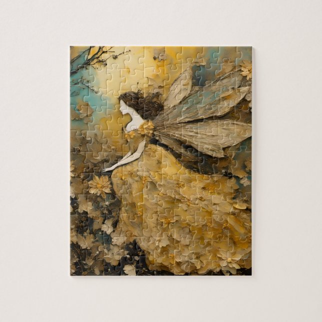 Fee in Gelb Puzzle (Vertikal)