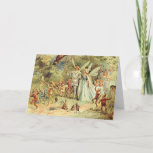 Fee King und Queen Fee Pagan Grußkarte Karte