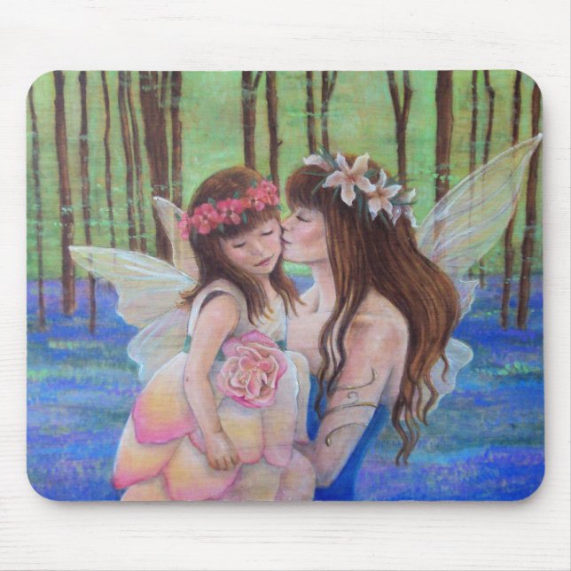 Fee küsst Mutter und Tochter Mousepad (Vorne)